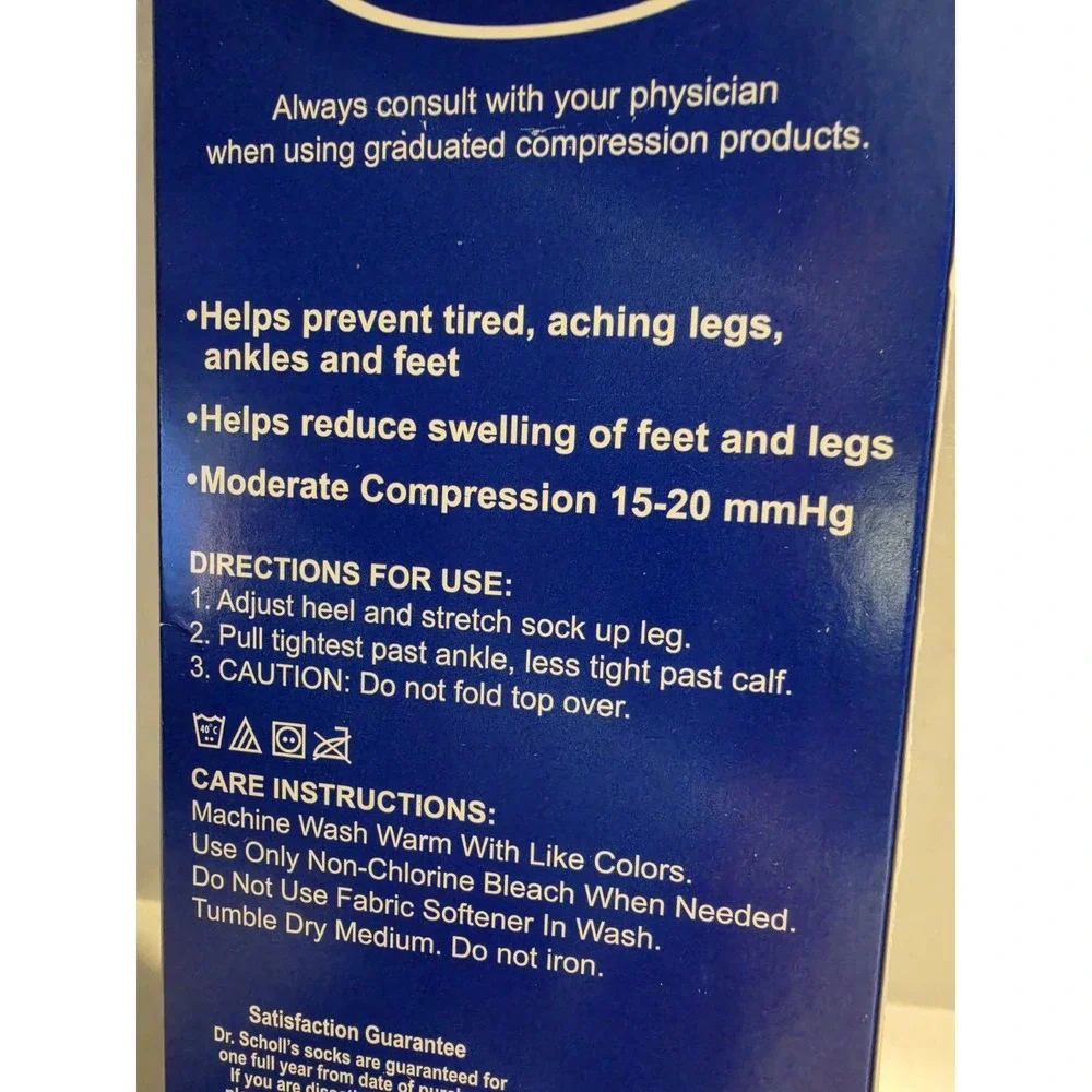Dr. Scholl's For Her Graduated Compression Black Knee Highs Size Large